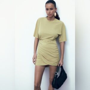 NWT ZARA DRAPED MINI DRESS